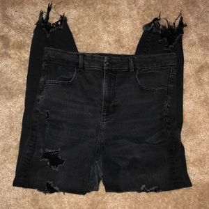 Super Hi Rise Distressed American Eagle Jeggings